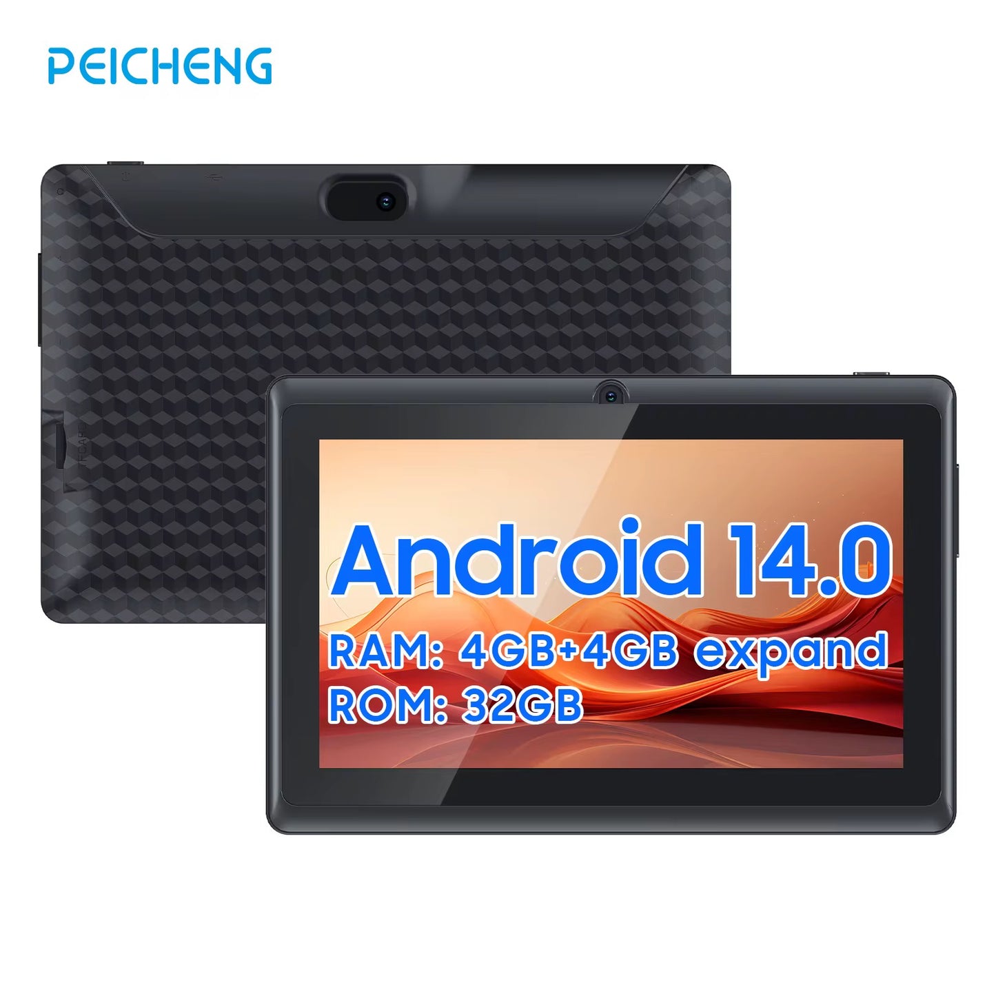 PEICHENG|Tablet mit Android, 7-Zoll-IPS-UHD RAM, 32 GB Speicher, Wi-Fi gaming