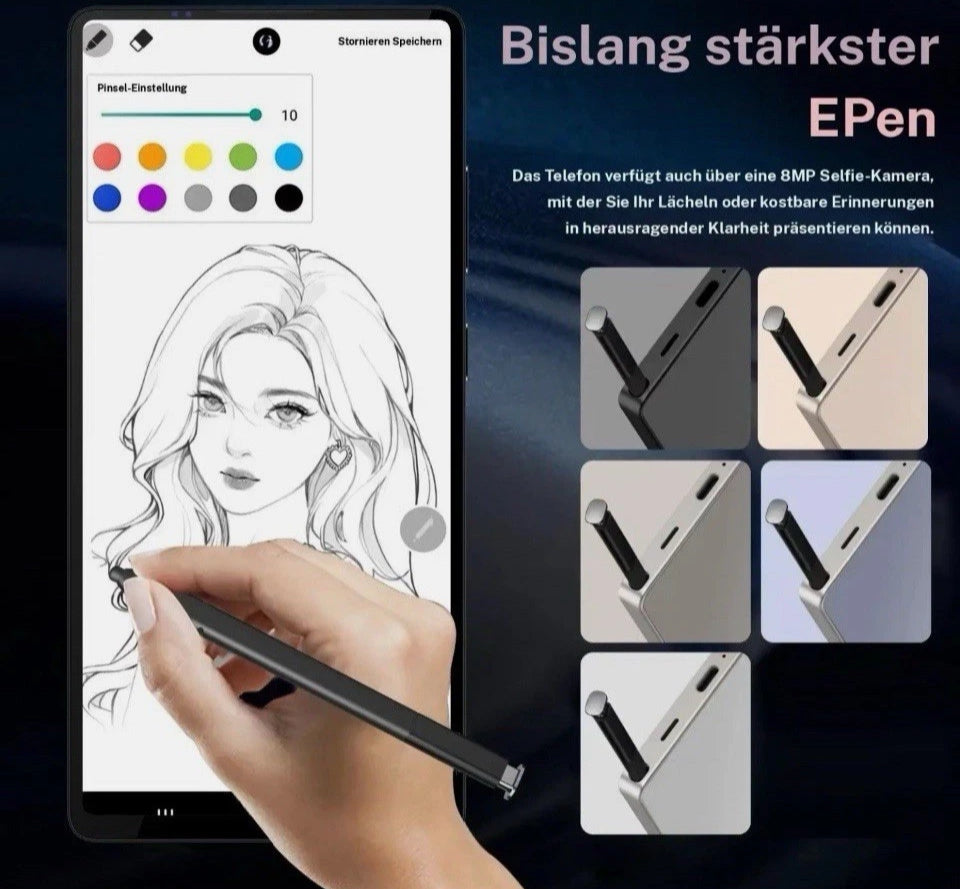 FUFFI 6,8 Zoll Smartphone, 4GNetzwerk Unlocked Phone mit Stift, Android 12.0