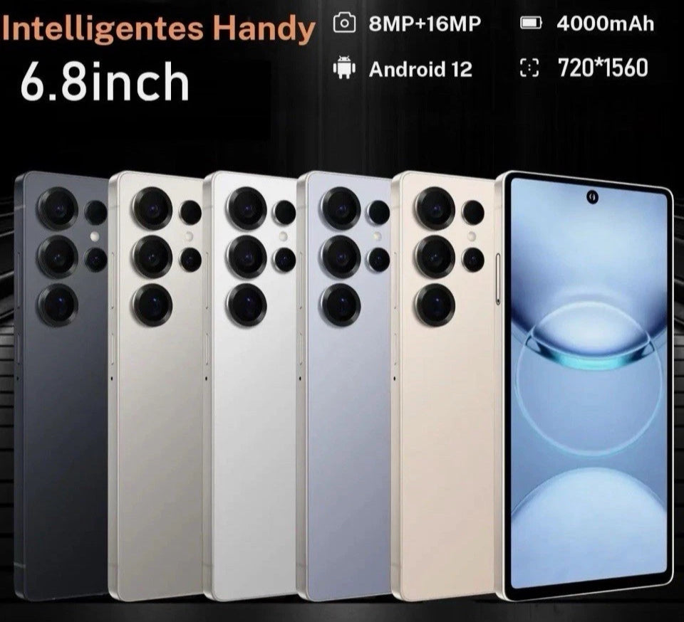 FUFFI 6,8 Zoll Smartphone, 4GNetzwerk Unlocked Phone mit Stift, Android 12.0