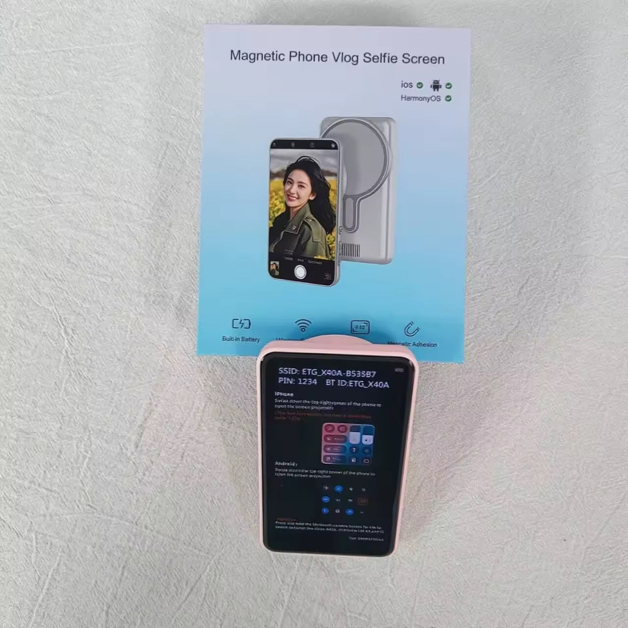 Selfie-Bildschirm für Live-Streaming, externer Bildschirm